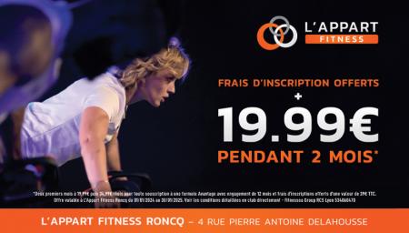 Coupon L'Appart Fitness Roncq