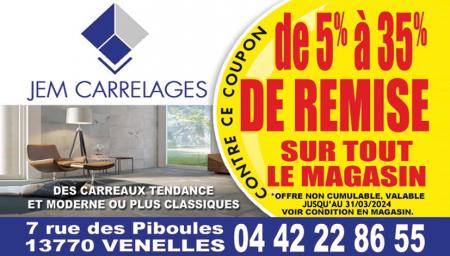 Coupon Jem Carrelages