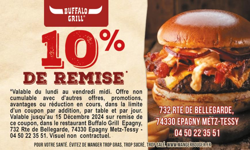 Coupon Buffalo Grill Epagny