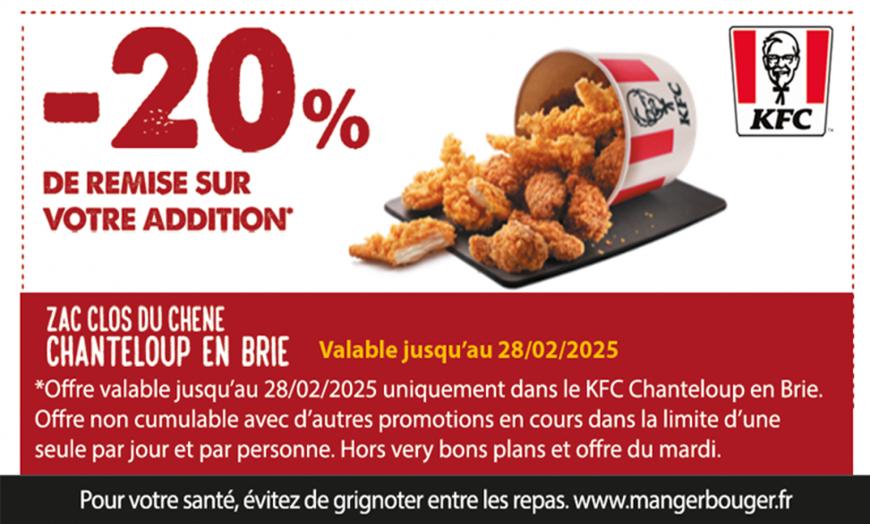 Coupon KFC Chanteloup-en-Brie